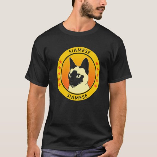 シャム猫の肖像画 Tシャツ (正面)