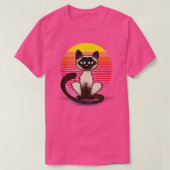 シャム猫の蒸気 Tシャツ (デザイン正面)