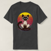 シャム猫の蒸気 Tシャツ (デザイン正面)