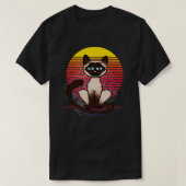 シャム猫の蒸気 Tシャツ (デザイン正面)
