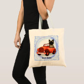シャム猫の運転する車 トートバッグ (正面(商品))