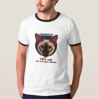 シャム猫の顔のTシャツ Tシャツ