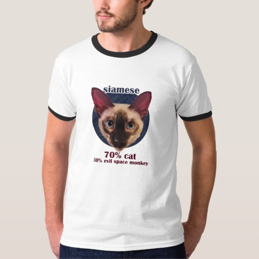シャム猫の顔のTシャツ Tシャツ (正面)