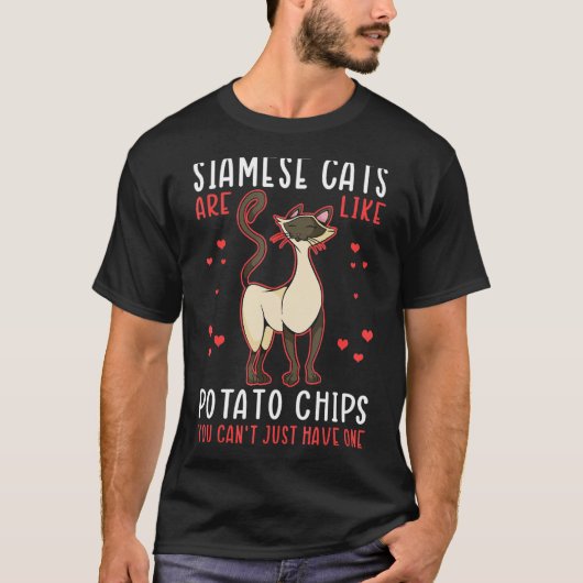 シャム猫の飼い主さんはこう言う シャム猫_2 Tシャツ (正面)