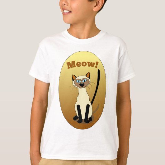 シャム猫はワイシャツをからかいます Tシャツ (正面)