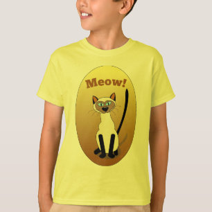シャム猫はワイシャツをからかいます Tシャツ
