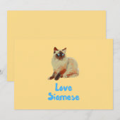 シャム猫を愛する 招待状 (正面/裏面)
