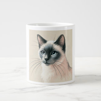 シャム猫アートマグカップ – かわいいペット好きのプレゼント ジャンボコーヒーマグカップ