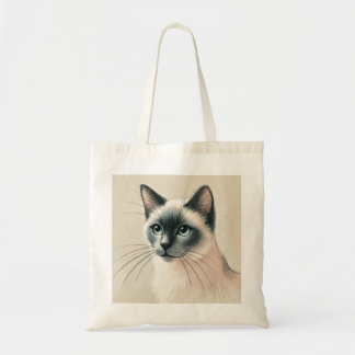 シャム猫アート – かわいいペットの恋人のプレゼント トートバッグ