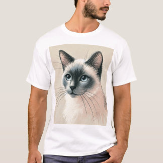 シャム猫アートTシャツ – かわいいペット好きのプレゼント Tシャツ