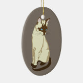 シャム猫オーナメント セラミックオーナメント (右)