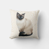 シャム猫カスタム装飾用クッションかわいいシックなギフト クッション (正面)