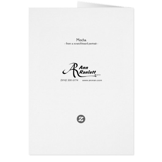 シャム猫カード「モカ」 (裏面)