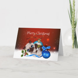 シャム猫クリスマスカード シーズンカード