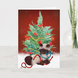 シャム猫クリスマスカード シーズンカード