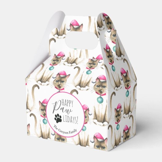 シャム猫クリスマスフェイスボックス フェイバーボックス (正面サイド)