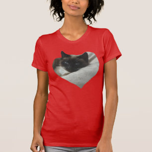 シャム猫クローズアップTシャツ Tシャツ