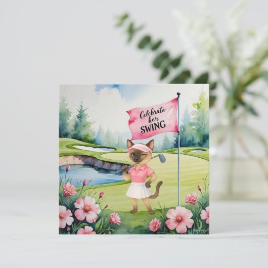 シャム猫ゴルファーのためのゴルフ女性大会 カード (スタンド正面)