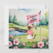 シャム猫ゴルファーのためのゴルフ女性大会 カード (正面)