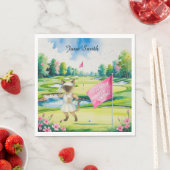 シャム猫ゴルファーのためのゴルフ女性大会 スタンダードランチョンナプキン (インサイチュ)