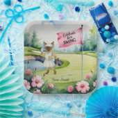 シャム猫ゴルファーのためのゴルフ女性大会 ペーパープレート (パーティー)