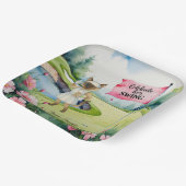 シャム猫ゴルファーのためのゴルフ女性大会 ペーパープレート (傾斜あり)