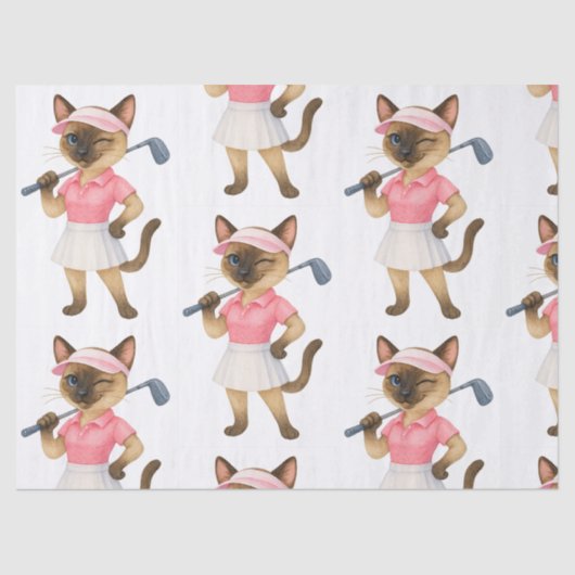 シャム猫ゴルファーのためのゴルフ女性大会 薄葉紙 (正面)