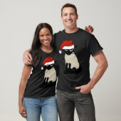 シャム猫サンタのユーモラスなクリスマス猫 Tシャツ (ユニセックス)