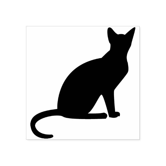 シャム猫シルエットアートスタンプ ラバースタンプ (インプリント)