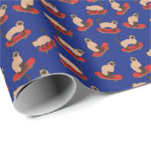 シャム猫スケートボード：ヴィンテージ柄 ラッピングペーパー (ロールコーナー)