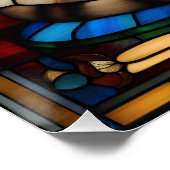 シャム猫ステンドグラス ポスター (コーナー)