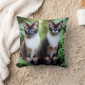 シャム猫ツインズクッション クッション (ブランケット)