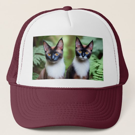 シャム猫ツインズ、トラック帽 キャップ (正面)