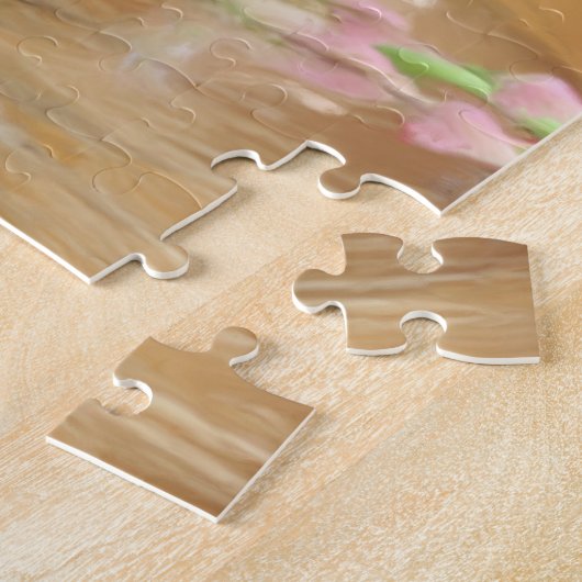 シャム猫ドライフラワーフォト絵画ズ ジグソーパズル (側面)