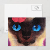シャム猫ネコ絵画ペット数々の- ポストカード (正面/裏面)