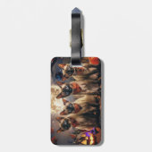 シャム猫ハロウィン不気味 ラゲッジタグ (裏面縦)