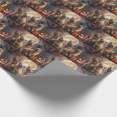 シャム猫ハロウィン不気味 ラッピングペーパー (角)