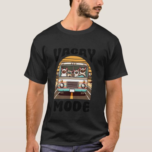 シャム猫バケーション・モードの冒険 Tシャツ (正面)
