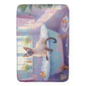 シャム猫バスルームデコレーション バスマット (正面縦)