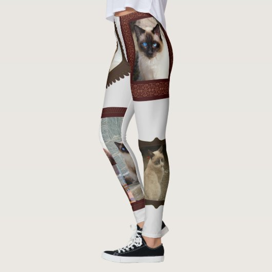 シャム猫ファミリーおもしろいレギンス レギンス (左)