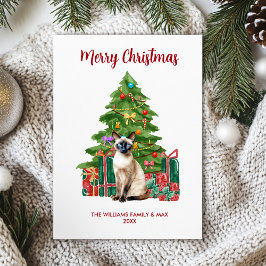 シャム猫ファミリークリスマス シーズンカード