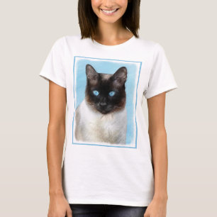 シャム猫ペインティング - かわいいオリジナル猫アート Tシャツ