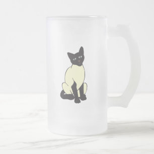 シャム猫ペットかわいい運命の動物 フロストグラスビールジョッキ