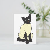 シャム猫ペットかわいい運命の動物 ポストカード (スタンド正面)