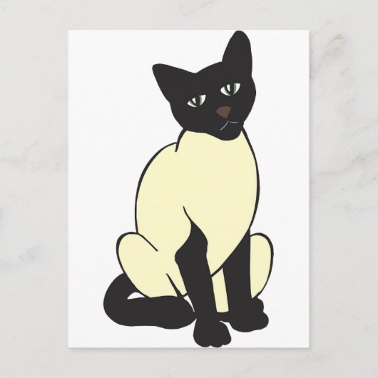 シャム猫ペットかわいい運命の動物 ポストカード (正面)