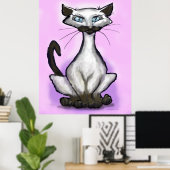 シャム猫ポスター ポスター (ホームオフィス)