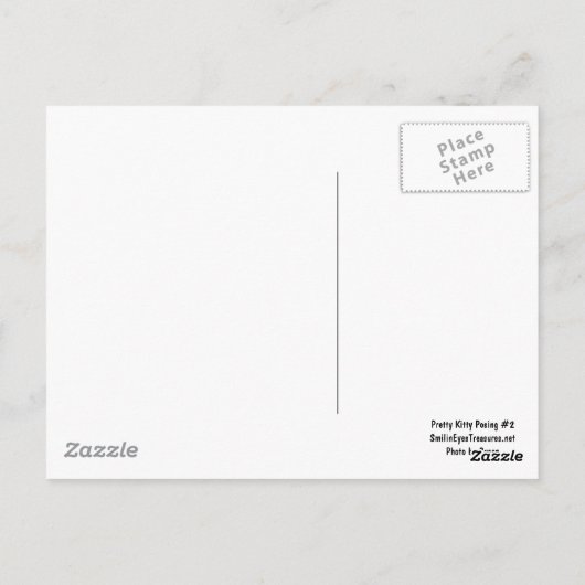 シャム猫ポーズ動物写真はがき#2 ポストカード (裏面)