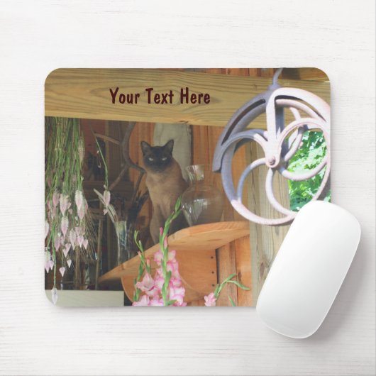 シャム猫ポーズ動物撮影マウスパッド#2 マウスパッド (マウス)