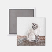 シャム猫マグネット マグネット (正面/裏面)