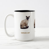 シャム猫マグ ツートーンマグカップ (左)